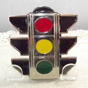 Vintage Traffic Stop Light Belt Buckle
